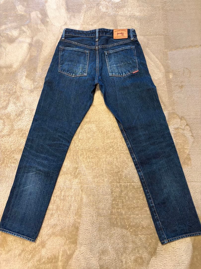 【極美品】内田縫製 岡山津山産 セルビッジデニム W32 チェーンステッチ