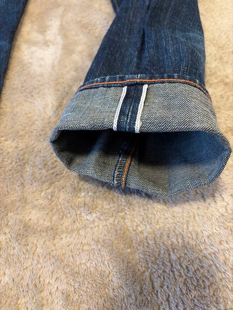 【極美品】内田縫製 岡山津山産 セルビッジデニム W32 チェーンステッチ