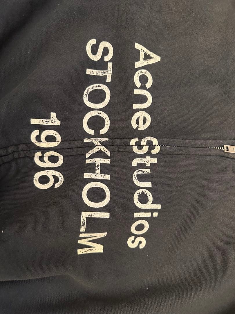 【店長】Acne Studios ジップロゴスウェット S ブラック