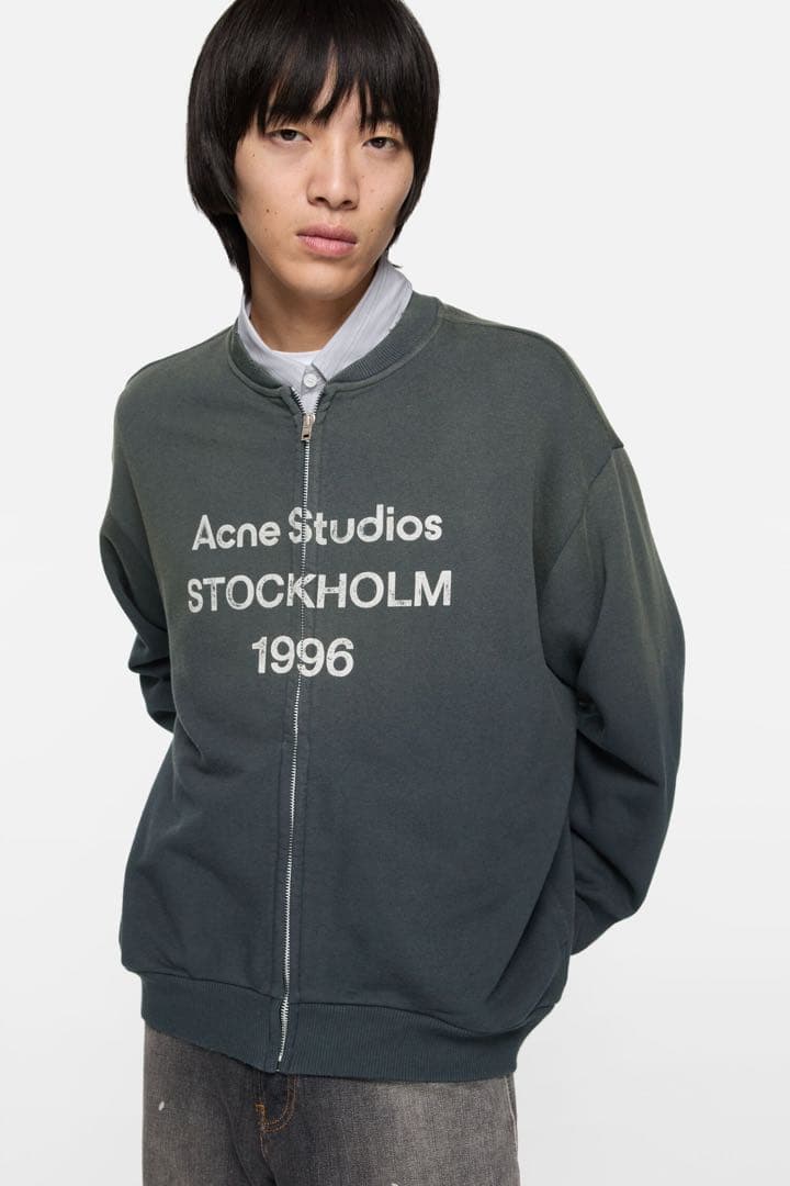 【店長】Acne Studios ジップロゴスウェット S ブラック
