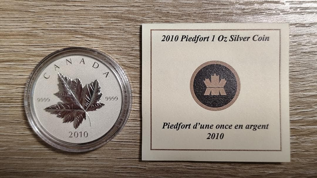 2010 カナダ メイプルリーフ 銀貨 5ドル 純銀 限定 記念 