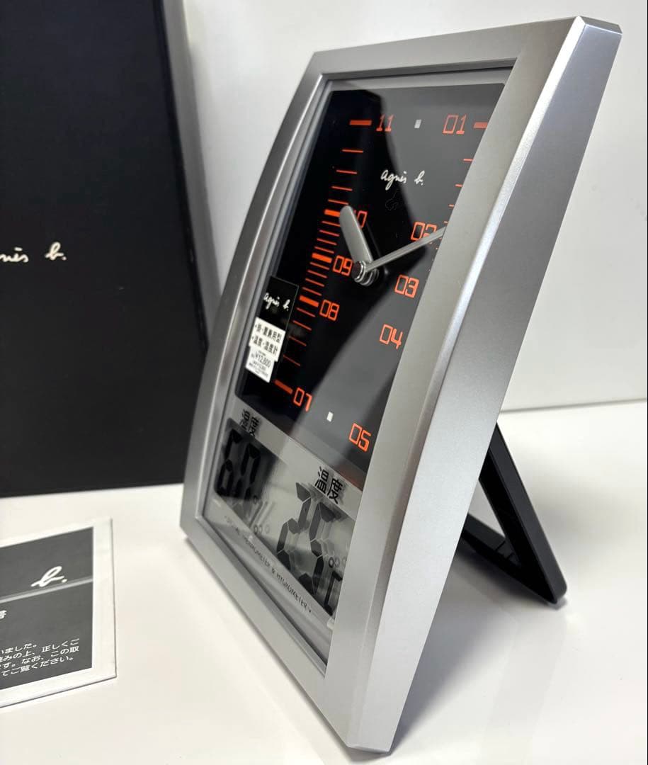 新品未使用 アニエスベー 掛・置兼用型 時計 湿度 温度計付 セイコー