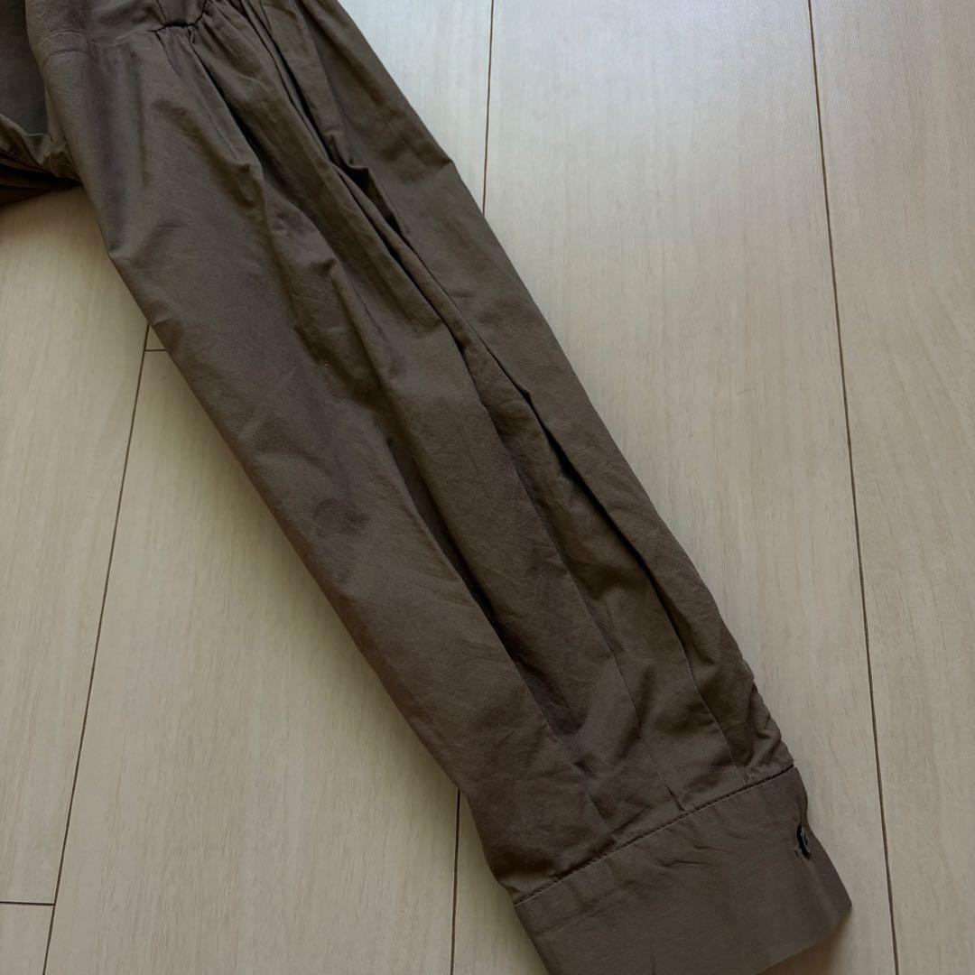 ミズイロインド フードカラー シャツ コットン 羽織り 日本製
