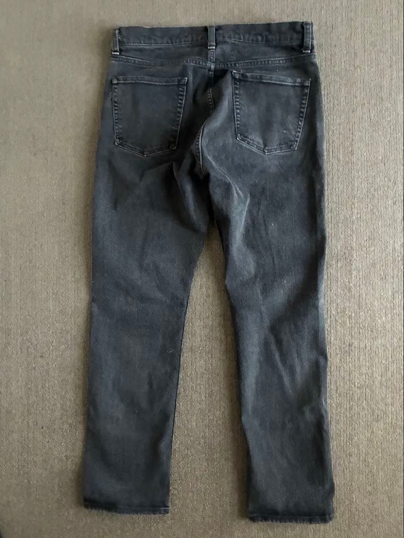 TAPERED SLIM STRAIGHT BLACK DENIMロンハーマン