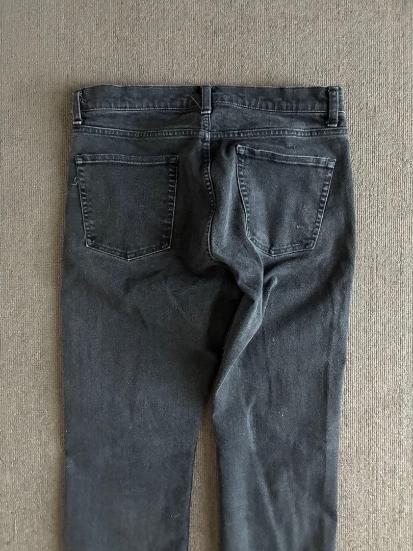 TAPERED SLIM STRAIGHT BLACK DENIMロンハーマン
