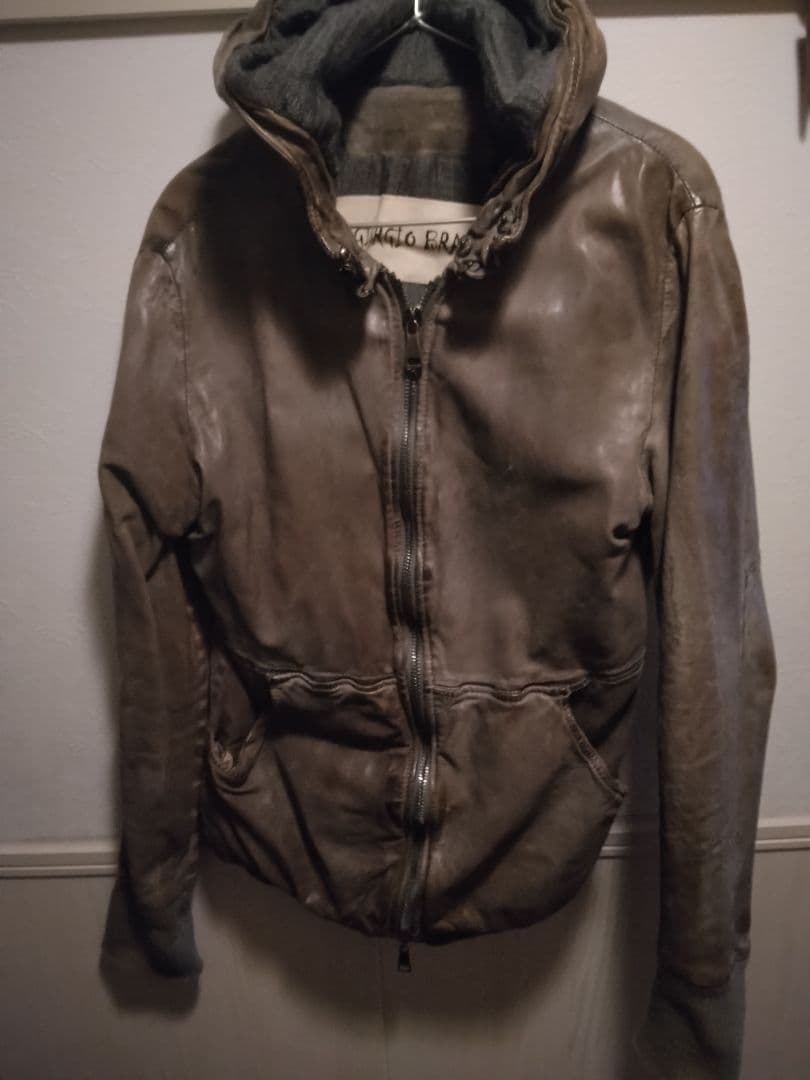 希少50　giorgio brato incarnation　レザーパーカー