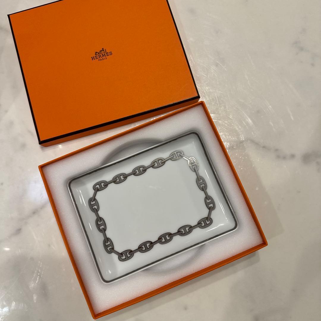 HERMES チェーンモチーフ 陶器の皿