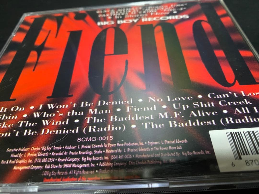 洋楽 FIEND/WON'T BE DENIED/G-RAP
