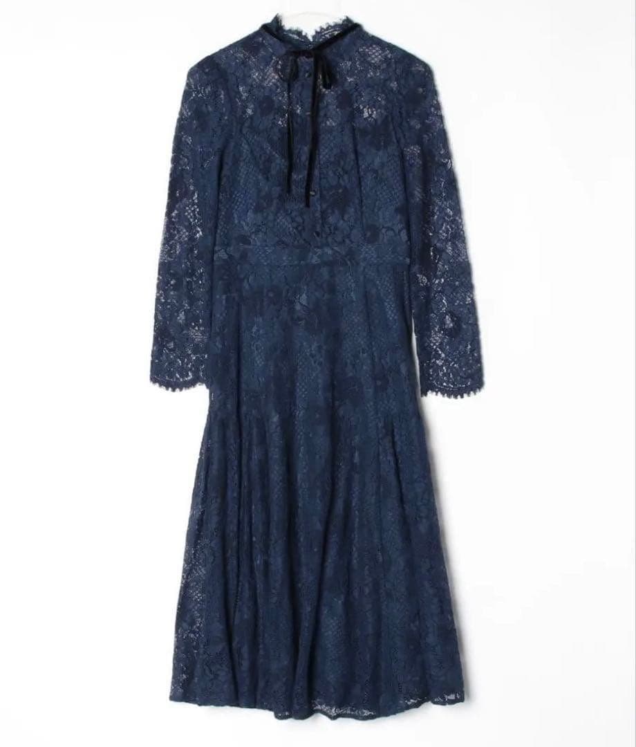 専用　CELFORD　ボウタイレースワンピース　結婚式　総レース　　ドレス