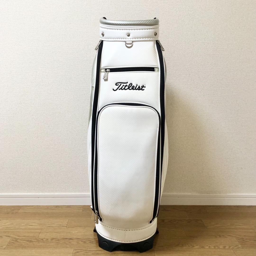 Titleist タイトリスト ゴルフ キャディバッグ 5分割 カート ホワイト