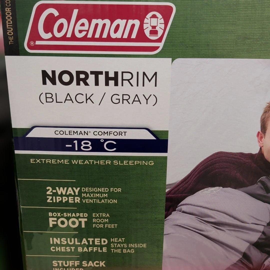 Coleman NORTHRIM 寝袋 (ブラック/グレー)