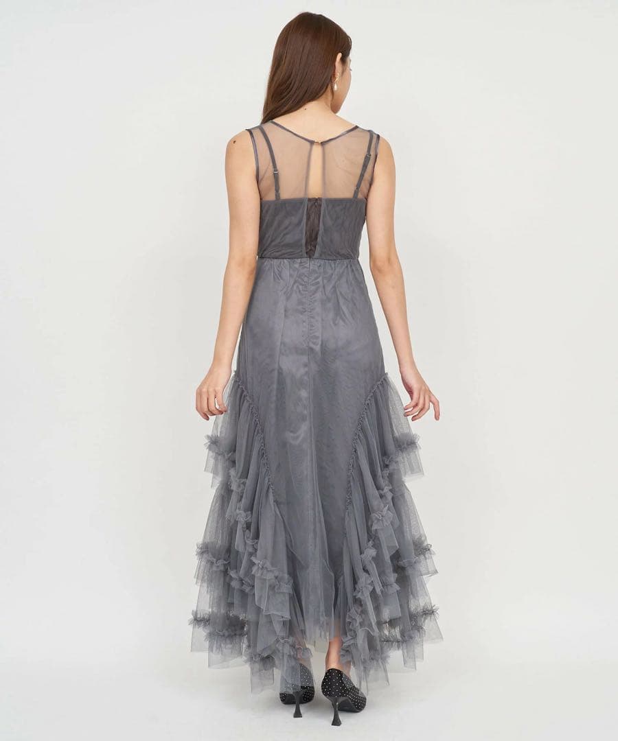 新品  party 【丈が選べる】ドレスチュールフレアワンピース F