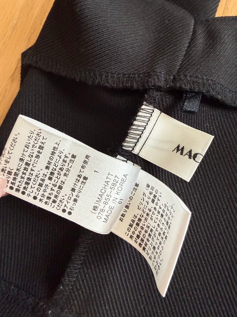 マチャット　ベスト　ジレ　ブラック