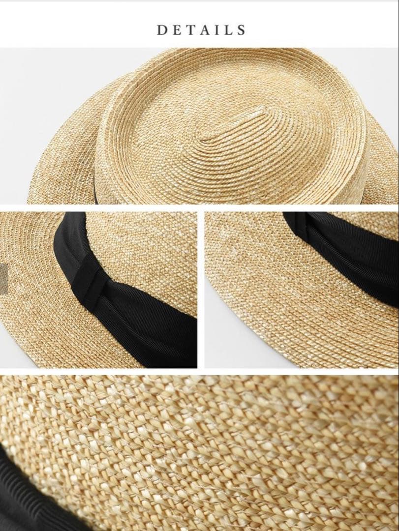 Nine Tailor グログランリボン ストローハット “Lanta Hat\"