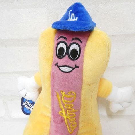MLB ドジャース Hot Dog Plush ホットドッグ ぬいぐるみ (M)