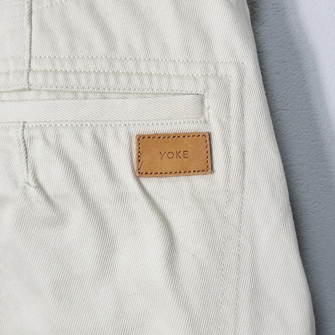 パンツ YOKE CUT-OFF WIDE-LEGGED DENIM TROUSERS