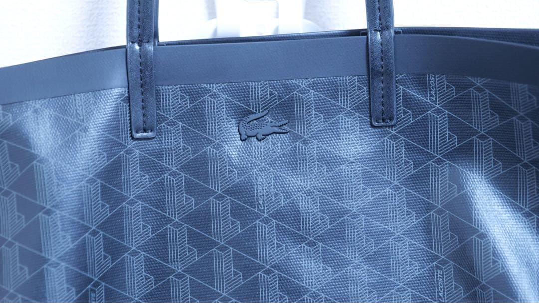 【未使用】LACOSTE トートバッグ 黒 A4収納 通勤通学