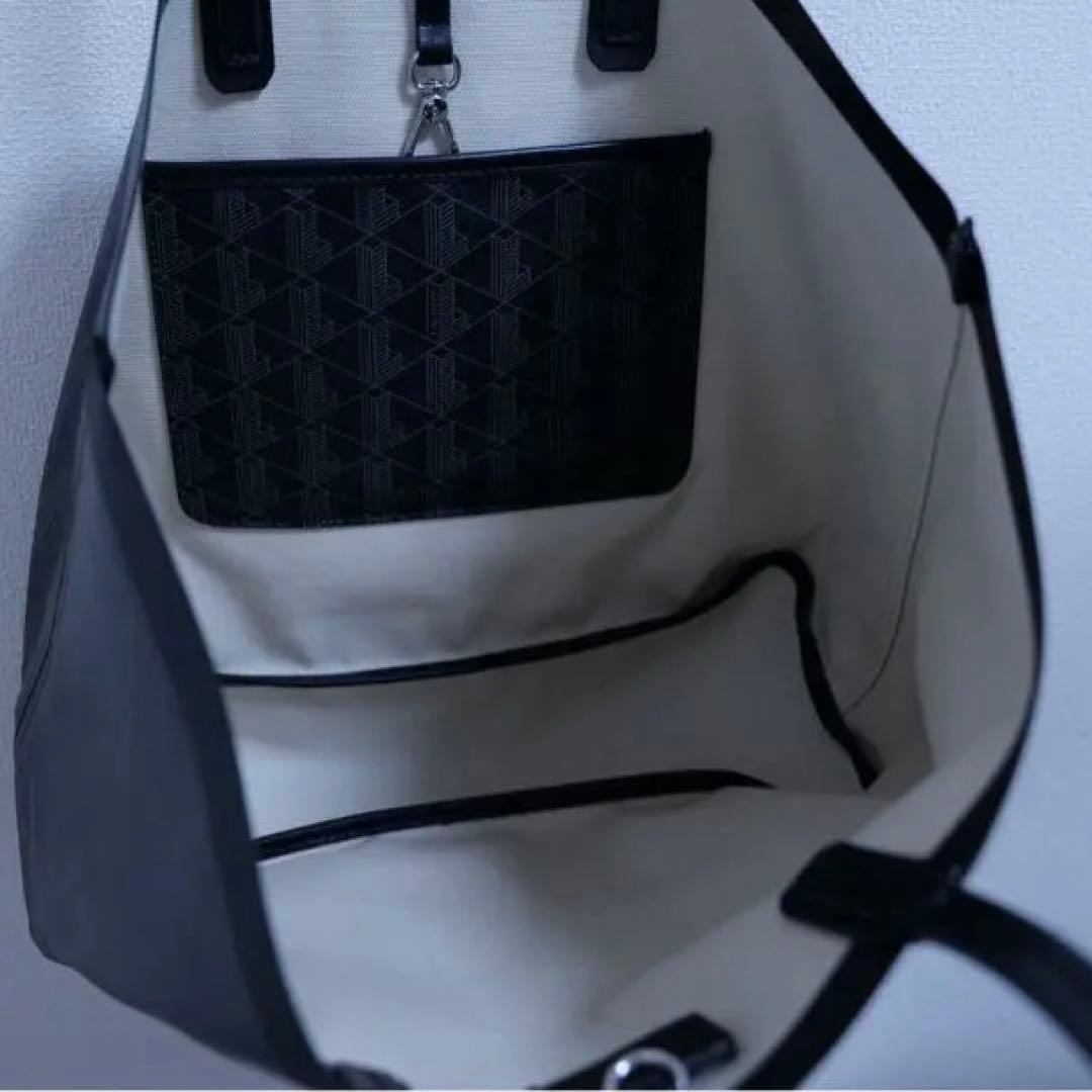 【未使用】LACOSTE トートバッグ 黒 A4収納 通勤通学