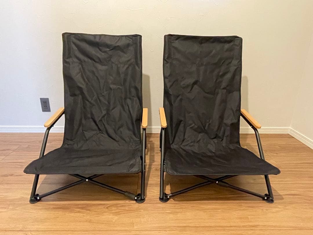 2脚セット 美品 FIELDOORフィールドア アウトドア チェア あぐらチェア