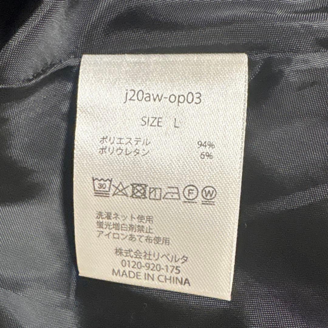JENNE 付け襟モダンワンピース L ブラック フレア ロングワンピース