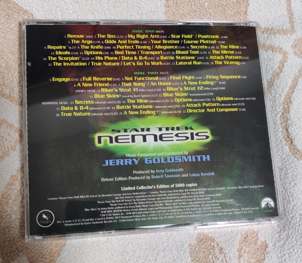 洋楽 Star Trek Nemesis Deluxe Edition