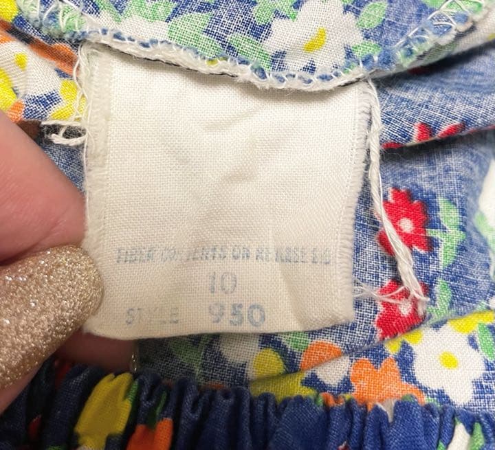 vintage blue flower dress マキシワンピース 古着