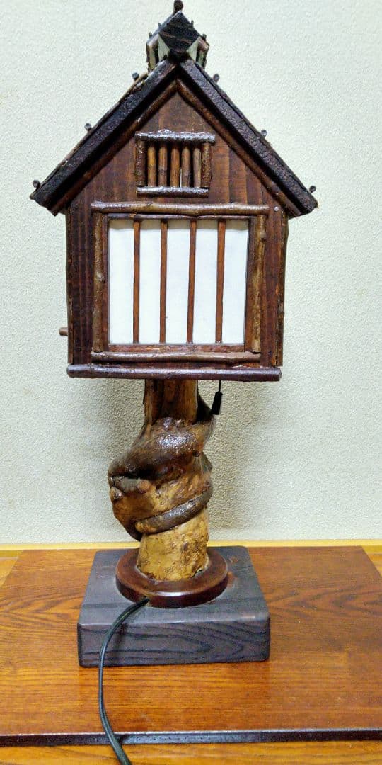 和風 民芸調 電気スタンド