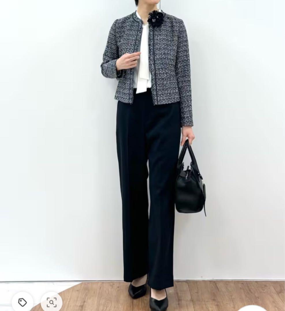 タグ付新品✨24SS完売 INDIVI ボウタイブラウス 白 大きいサイズ19号