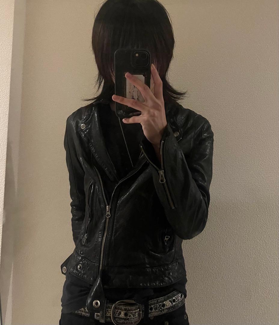 00s archive y2k 平成　opium 短丈ライダース　jacket