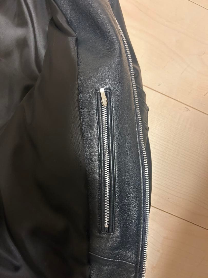本革 ナノユニバース ブルゾン ラムレザー MA1