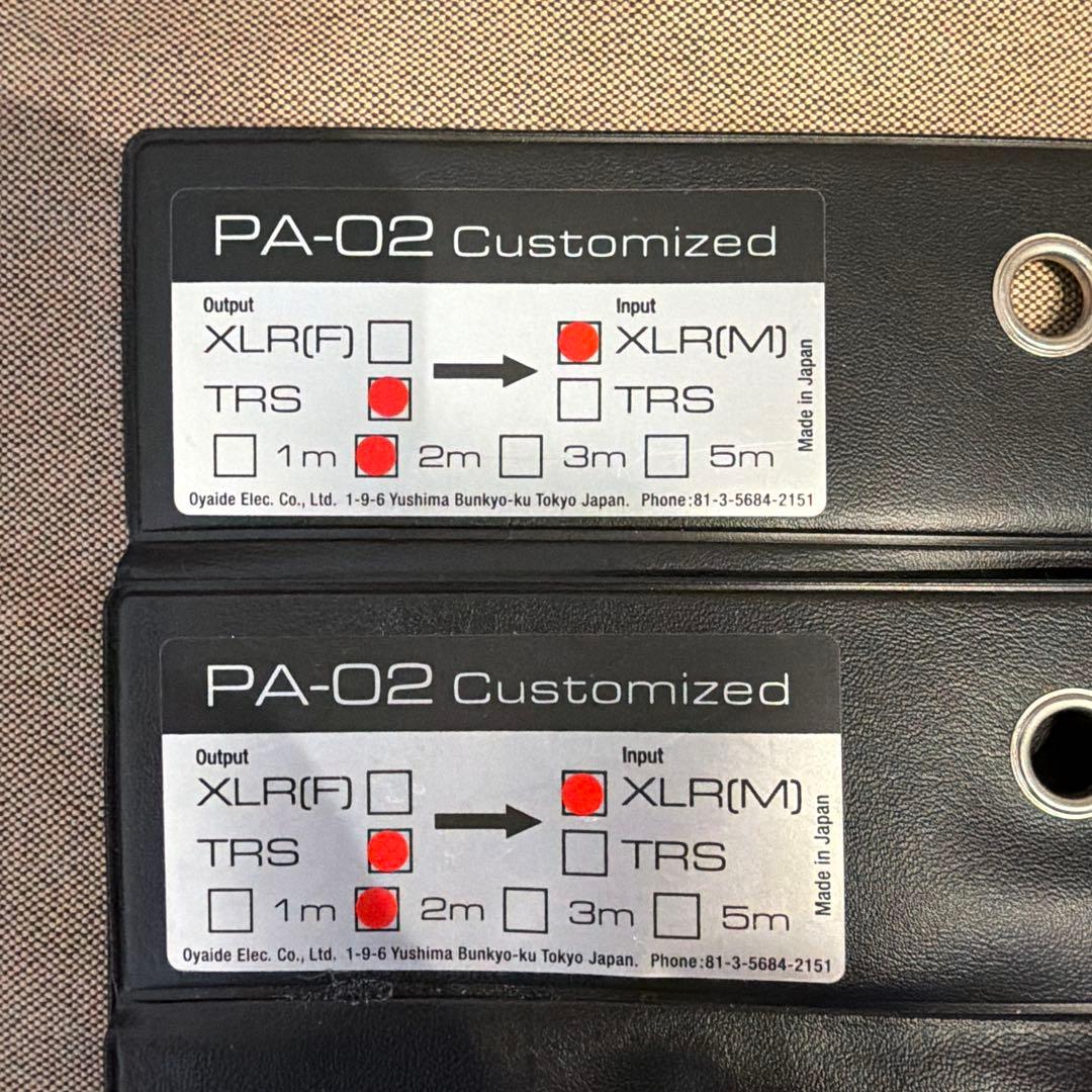 Oyaide オヤイデ　PA-02 TXM2.0m 2本セット