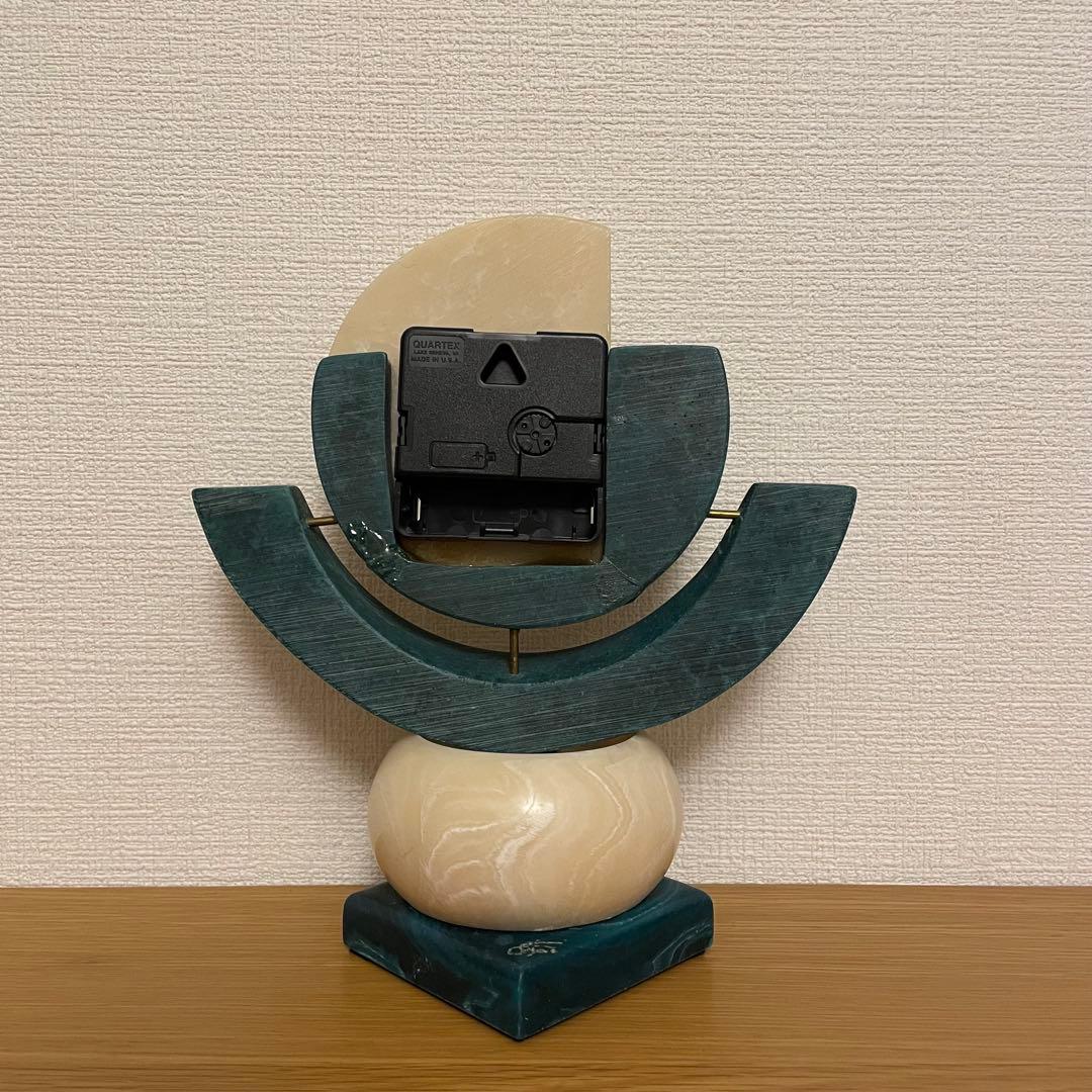 ※最終お値下げ 80's made in USA ポストモダン 大理石 置き時計