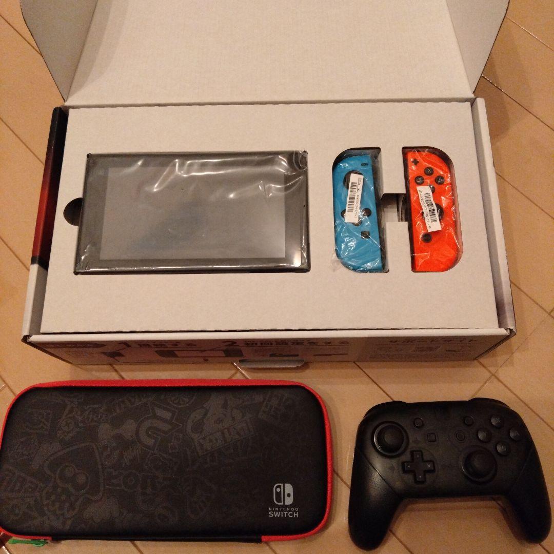 ニンテンドースイッチ　本体　バッテリー強化　Nintendo　プロコン付き