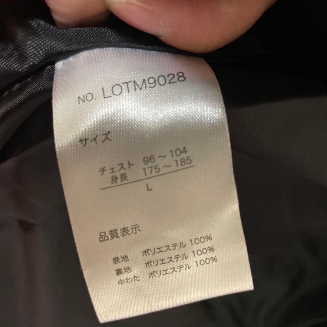 美品lotto ベンチコート黒 フード付き パデッドコート　メンズ