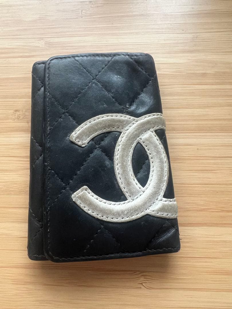 CHANEL ブラック キルティング　キーケース