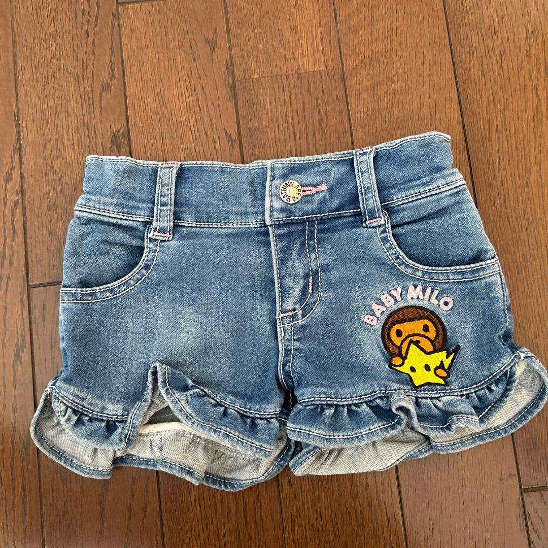 BAPE KIDS Tシャツとデニムショーツセット 90cm正規品