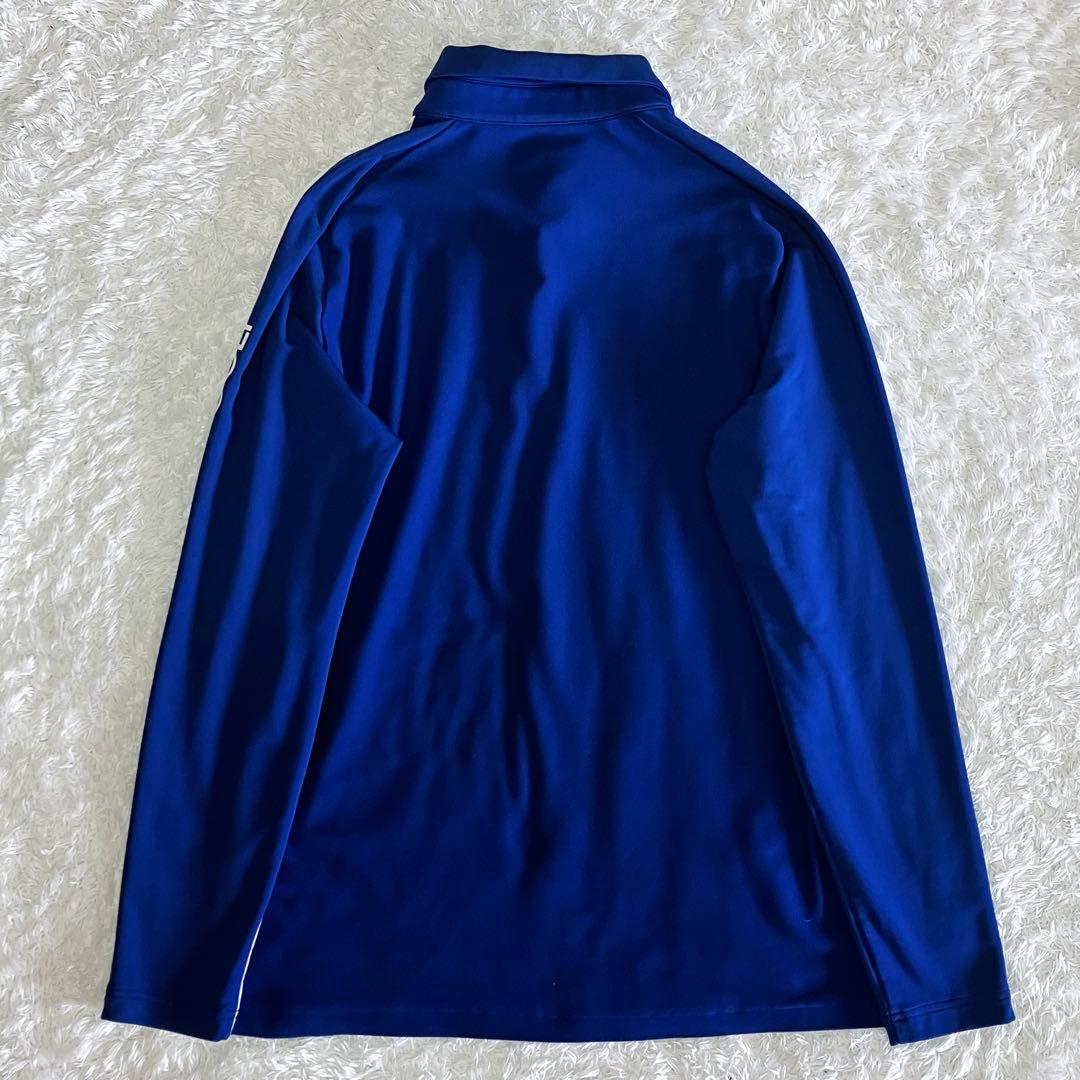 極美品 デサントゴルフ セットアップ ジャケット ポロシャツ ネイビー XL