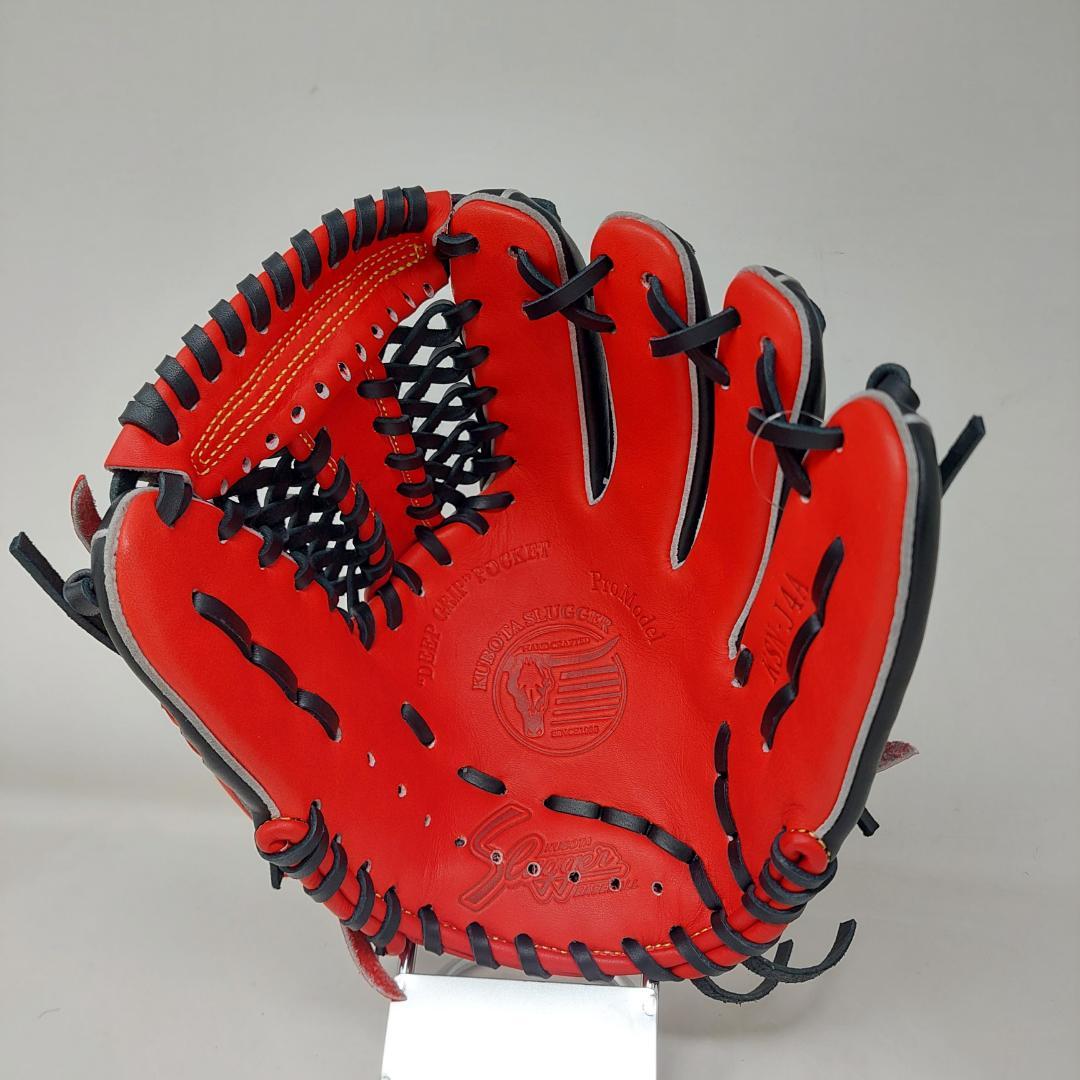 久保田スラッガー 少年軟式グローブ LT25-GJ7 J4A型 レッド×ブラック