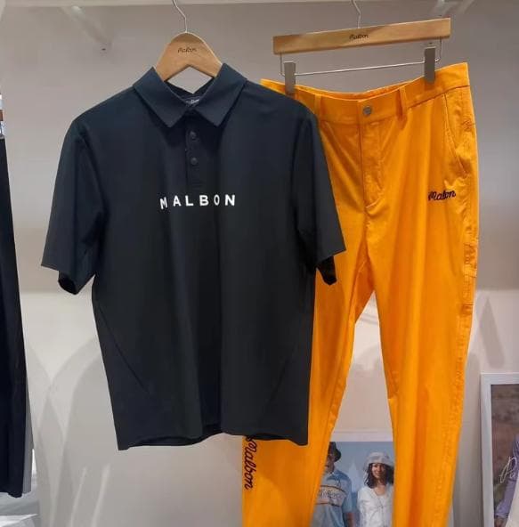 Malbon メンズウェア 半袖ポロ 冰丝素材 軽量速乾 韓国限定 即購入可⭐