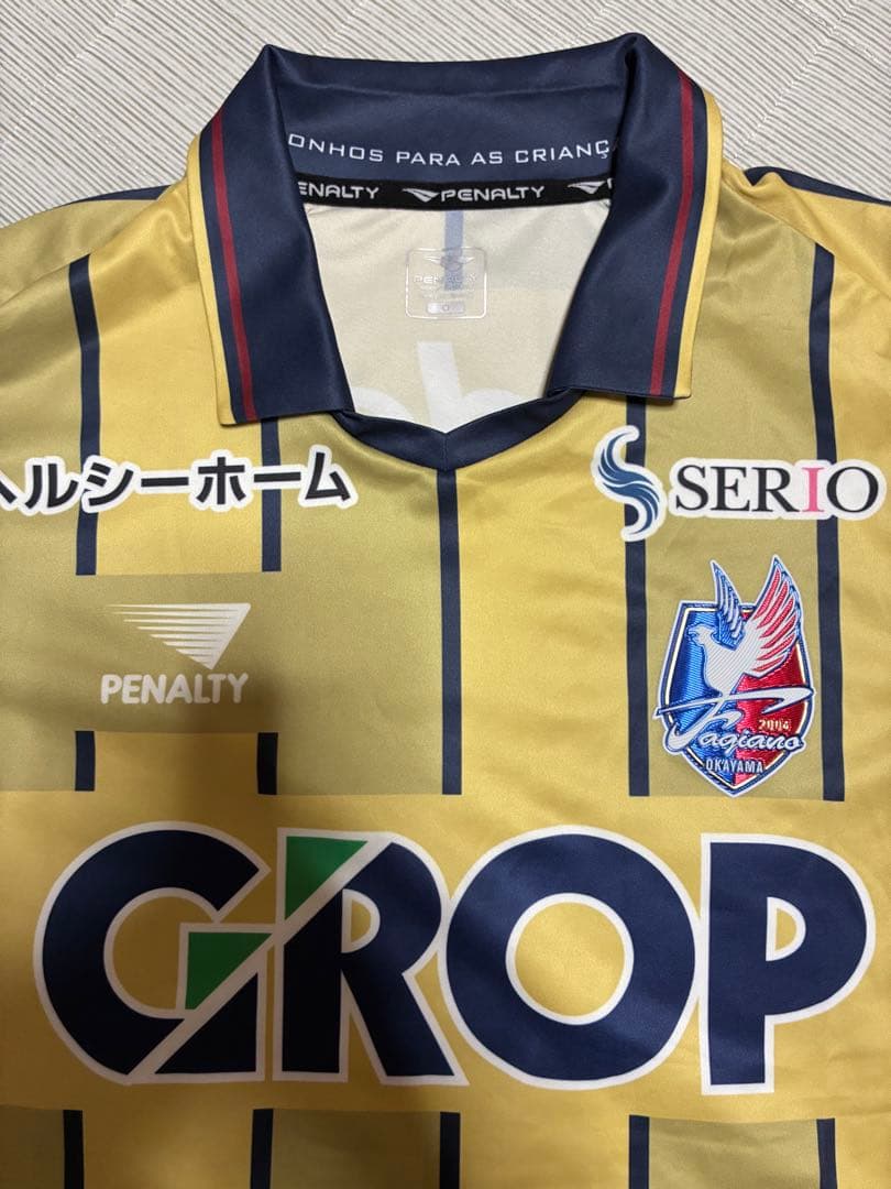 ファジアーノ岡山　GKオーセンティックユニフォーム3rd 未使用　O