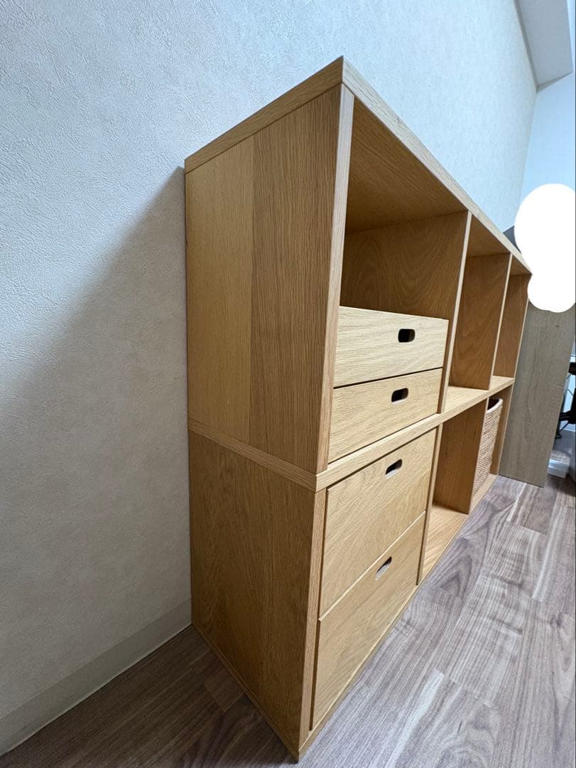 【期間限定価格】送料込み【無印良品】スタッキングシェルフ ３段×２列＋付属品