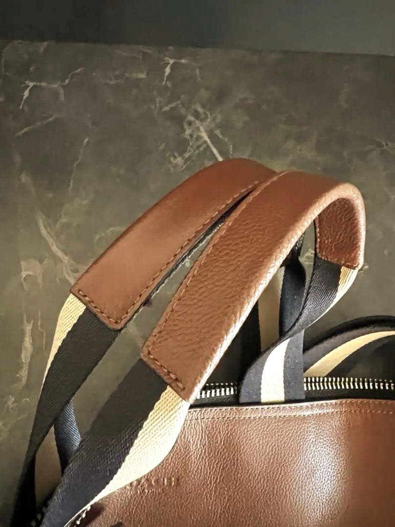 【Coach／コーチ】ブラウン　レザー　トート　ショルダー　2WAYバッグ