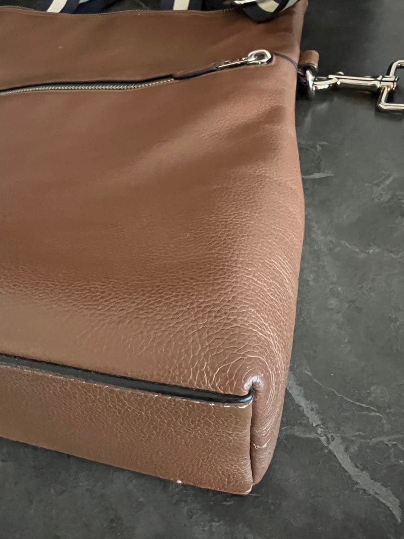 【Coach／コーチ】ブラウン　レザー　トート　ショルダー　2WAYバッグ