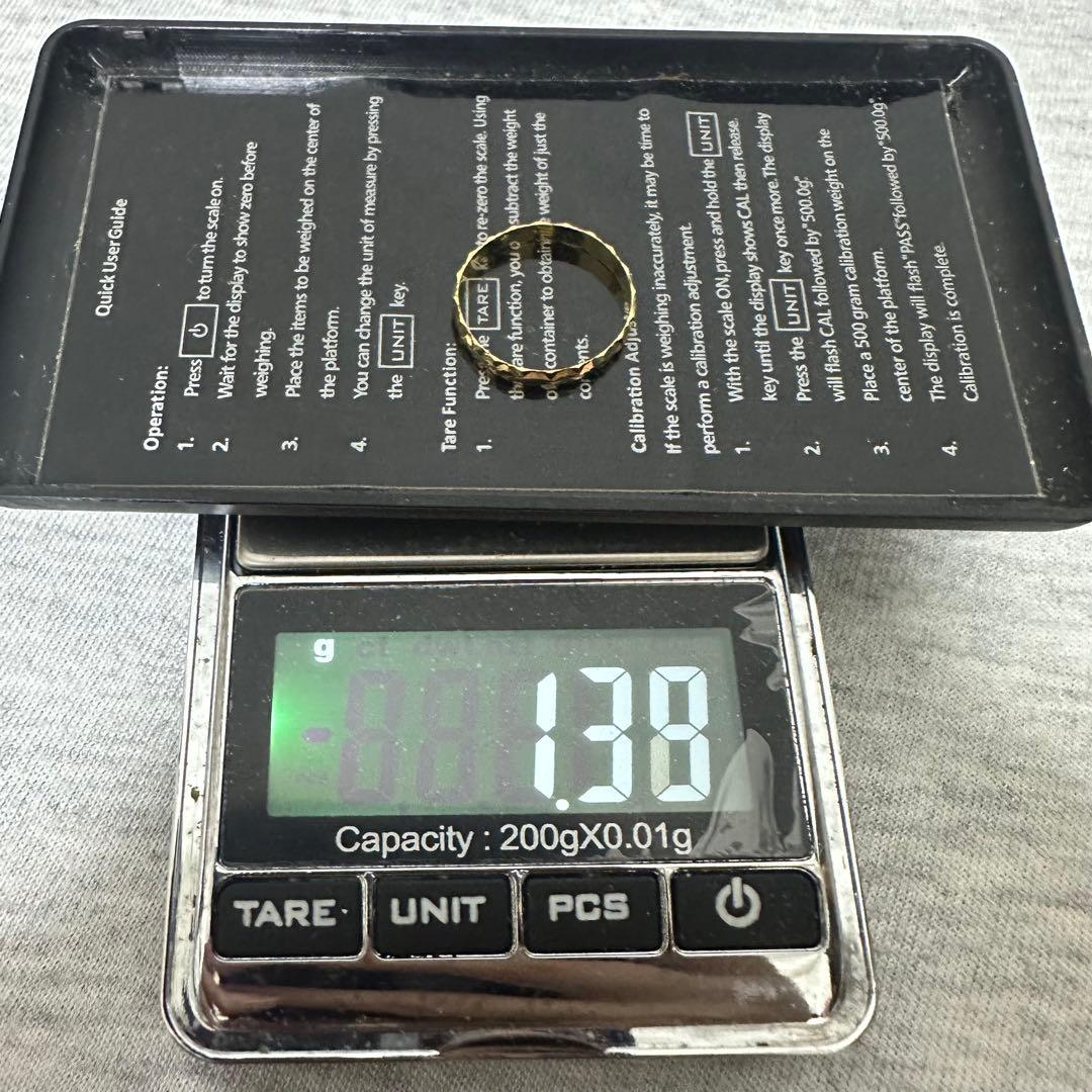 【AU 916】22金リング 約1.3g リングサイズ内径約1.9cm
