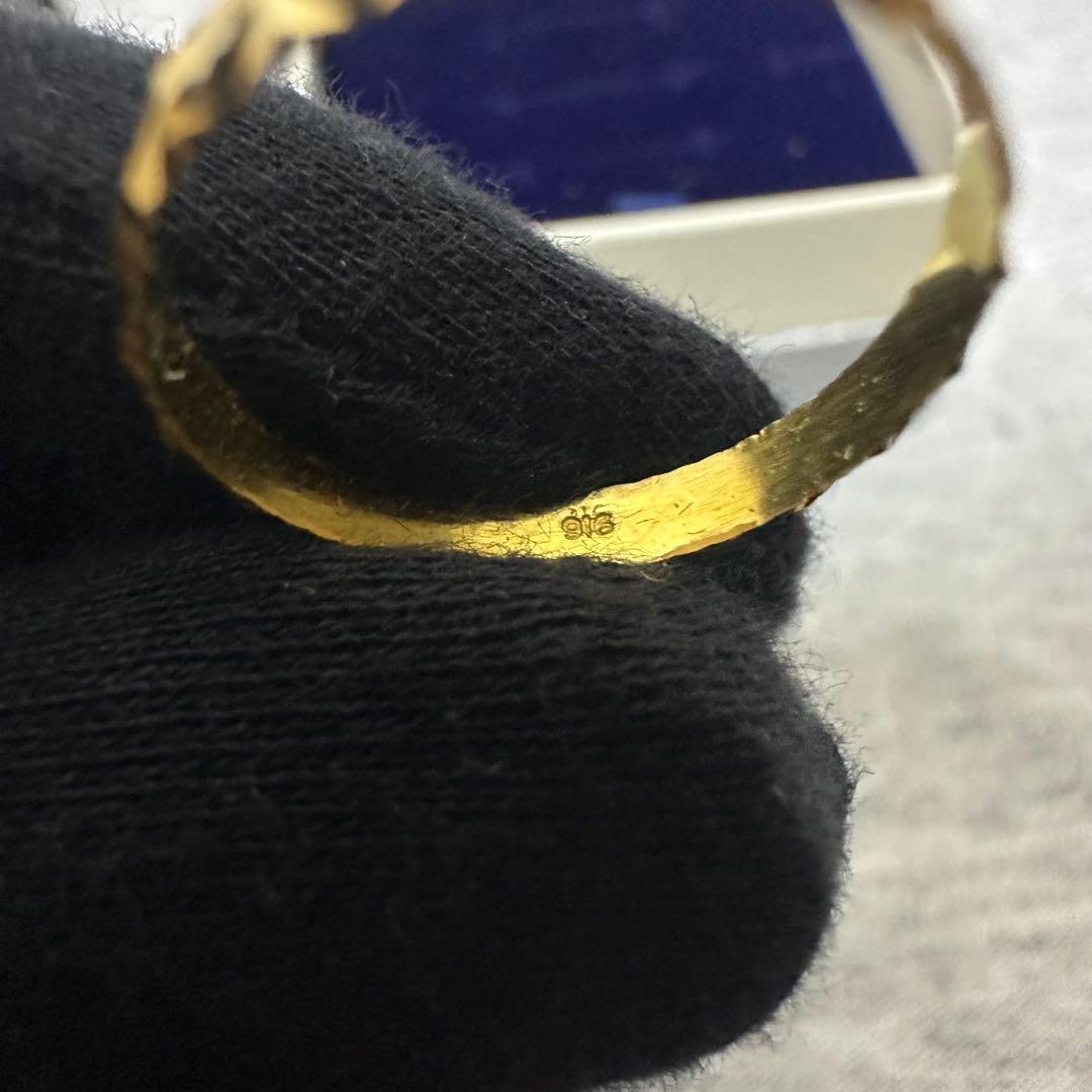 【AU 916】22金リング 約1.3g リングサイズ内径約1.9cm