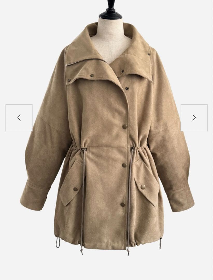 ジャケット・アウター Sheller Suede Like Drawstring Jacket