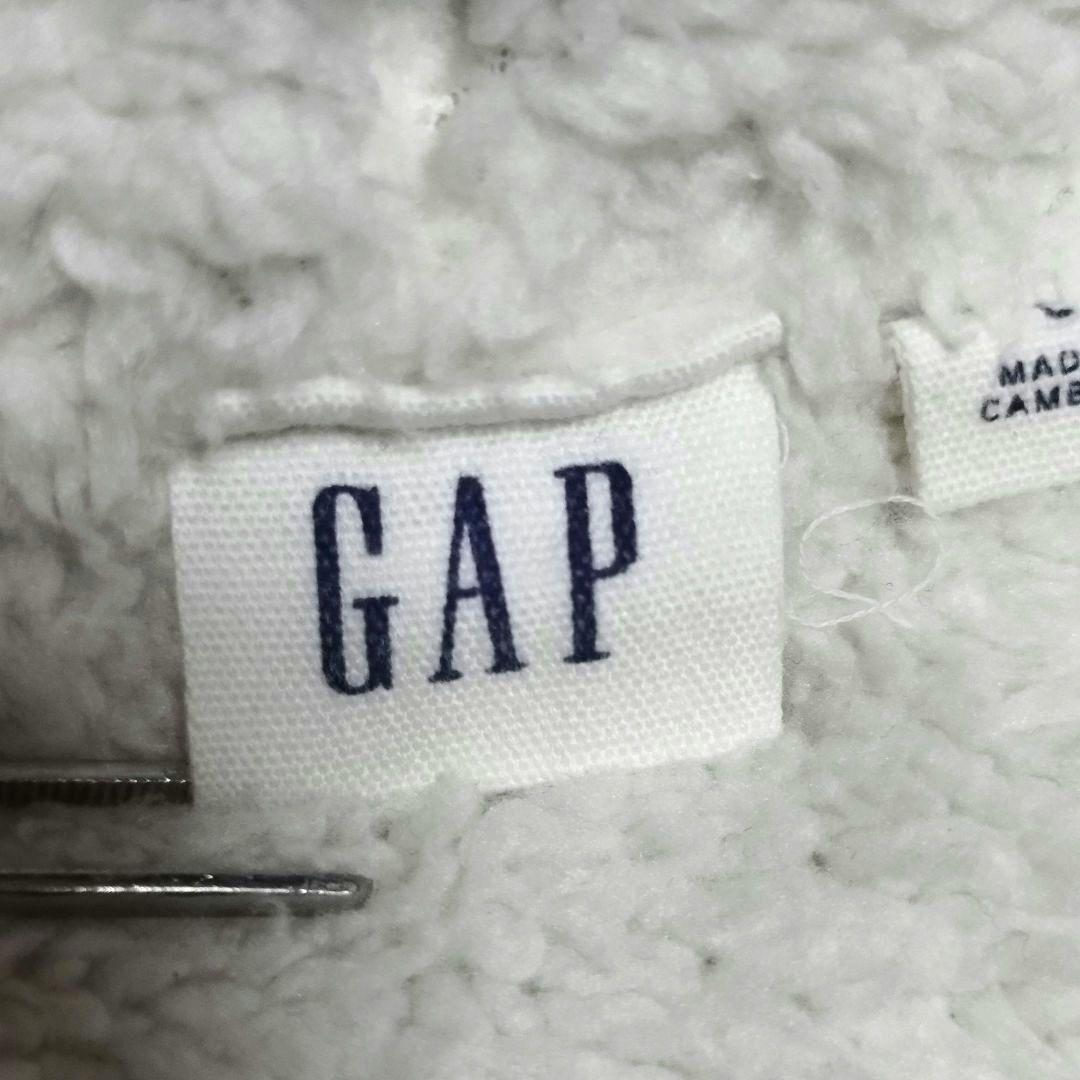 【人気即完売品】GAPリラックスフィットパーカー ボア ブラック 黒 フルジップ