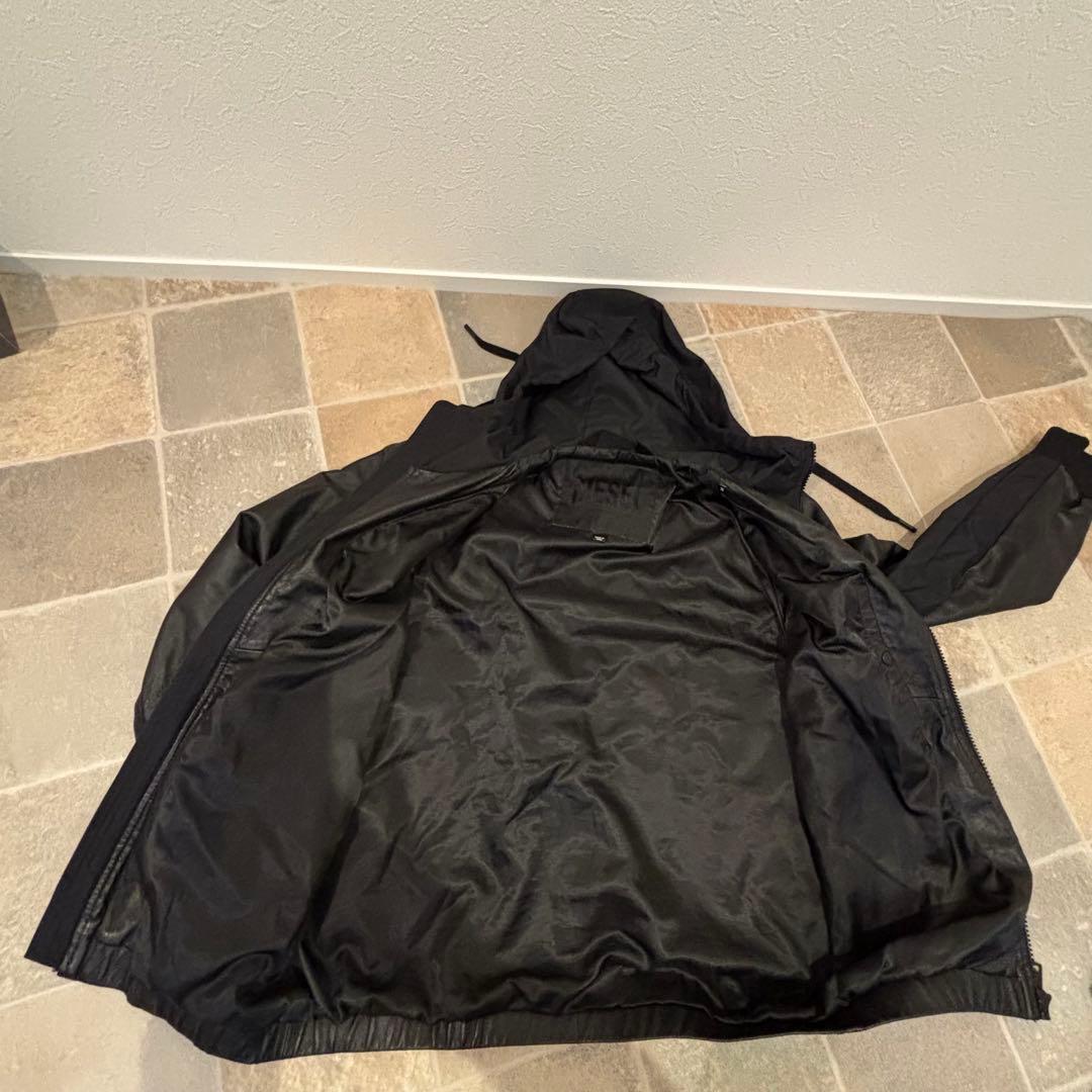【美品】DIESEL レザージャケット・ブルゾン/M/羊革/BLK