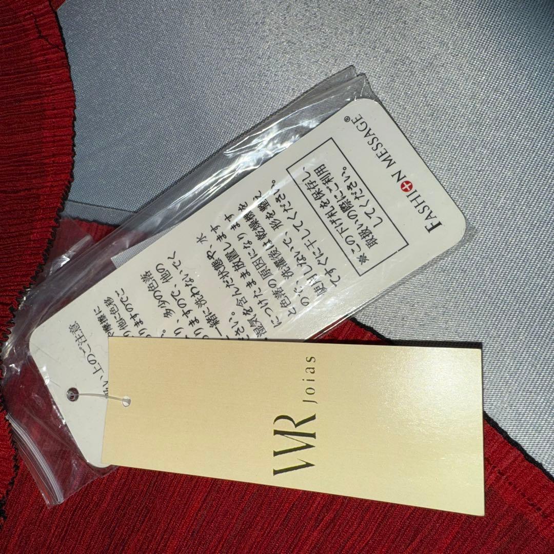 【新品未使用】WR joias黒と赤　プリーツ　アンサンブル　セットアップ