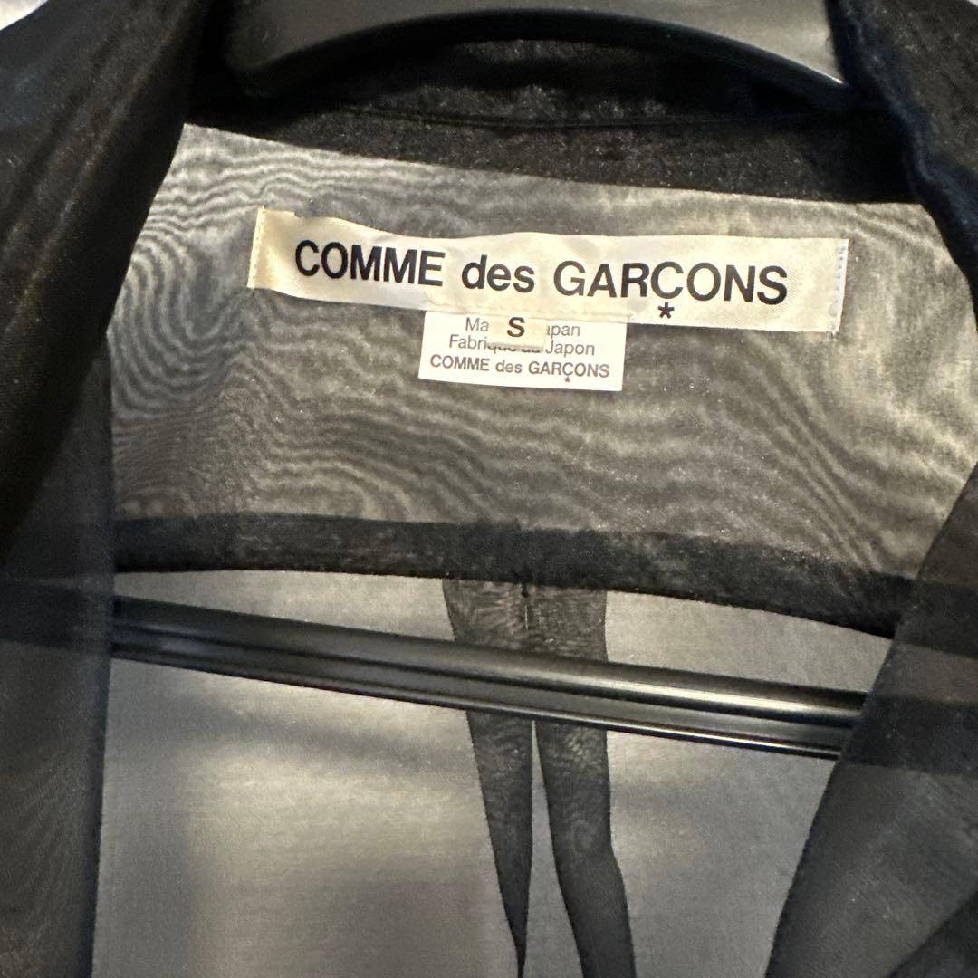 COMME des GARCONS ブラックシースルーシャツ S